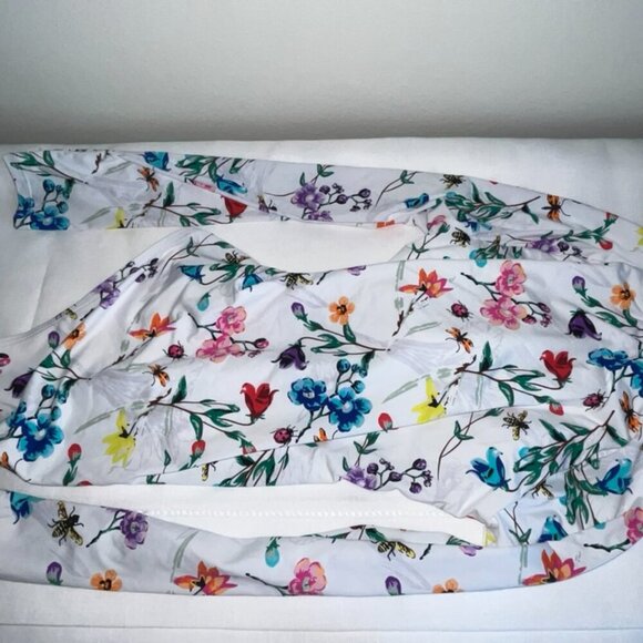 Betsey Johnson Scuba Knit Half Zip Long Sleeve One-Piece Swimsuit in Size Medium - Picture 4 of 6